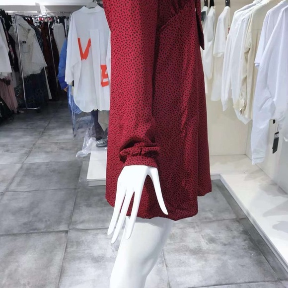 US 6/8 Saint Laurent Tie-Neck Silk Dress NWOT - Picture 10 of 14